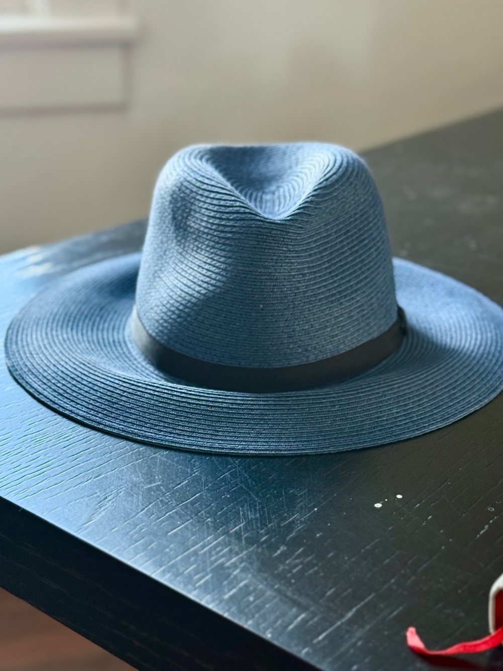 New Blue Staw Summer Hat